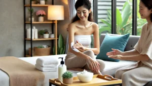 ボディケアをしているイメージ画像