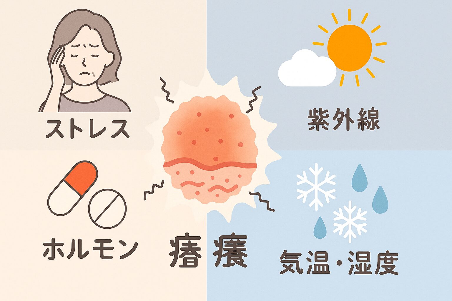 ゆらぎ肌の原因イメージ