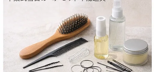 卒業式ヘアセットに使う道具（ヘアゴム、ピン、ブラシ、スプレーなど）